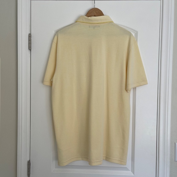 Extracurricular Los Angeles Yellow Cream Merit Pique Polo Golf Shirt XL - Picture 3 of 9